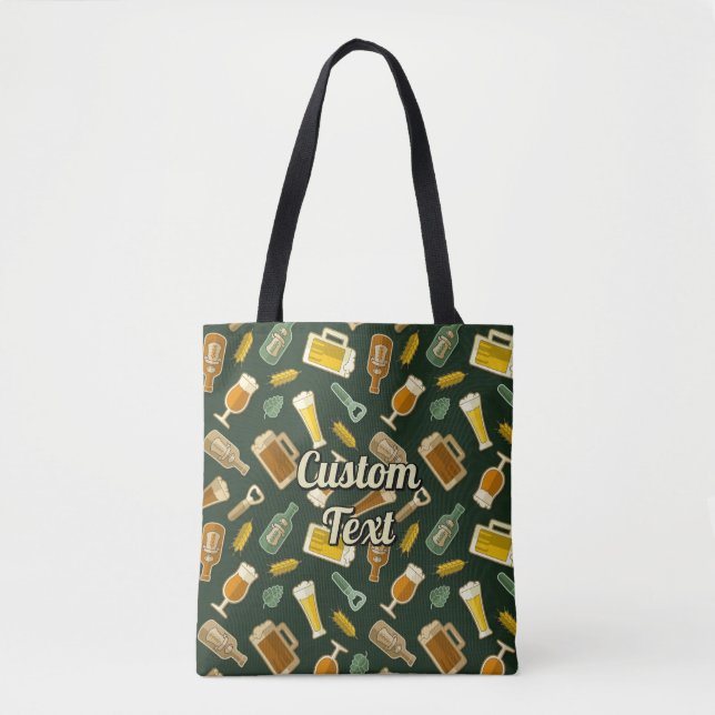 Beer Icons Pattern Tote Bag (Front)