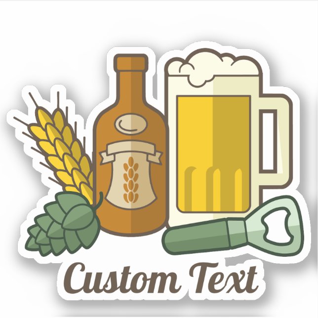 Beer Icons Sticker (Front)