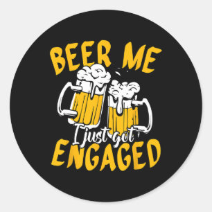 Beer I'm Getting Married Men Funny Groom Bachelors Classic Round Sticker