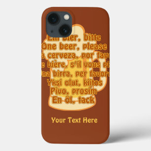 BEER in languages custom iPad case