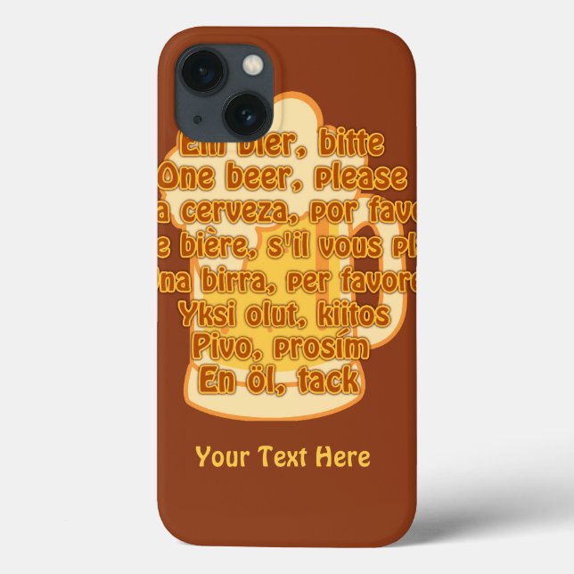 BEER in languages custom iPad case (Back)