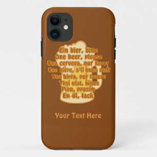 BEER in languages custom iPhone case