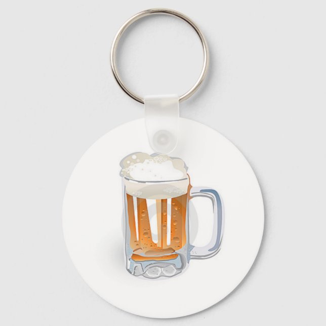 Beer In Mug/Oktoberfest Key Ring (Front)