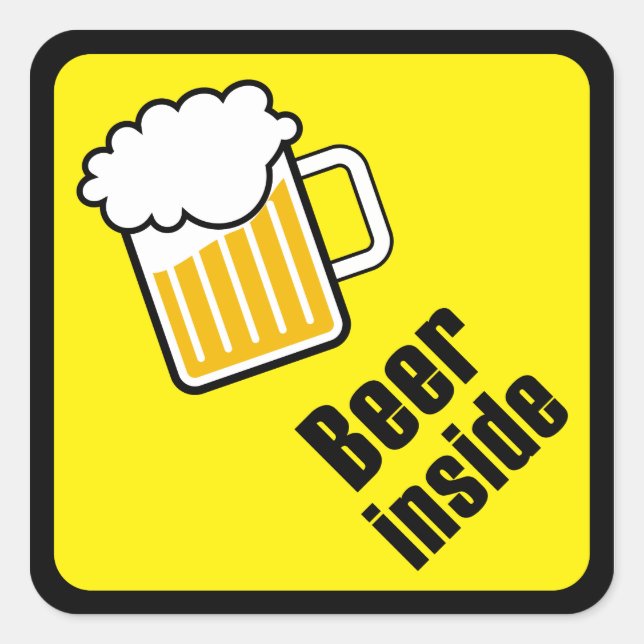Beer inside square sticker (Front)