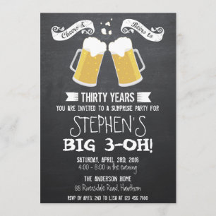 beer invitation / chalkboard beer invitation