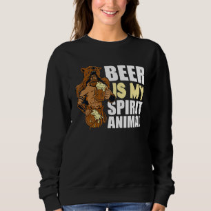Beer Is My Spirit Animal Beer Drinking Viking Sweatshirt