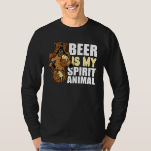 Beer Is My Spirit Animal Beer Drinking Viking T-Shirt