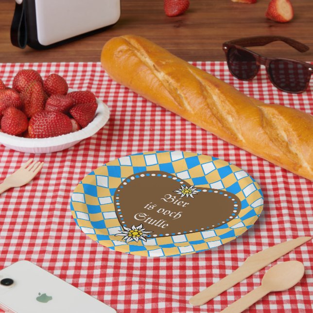 Beer is ooch Stulle Paper Plate (Picnic)
