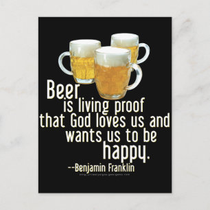 Beer is Proof (Franklin) Postcard