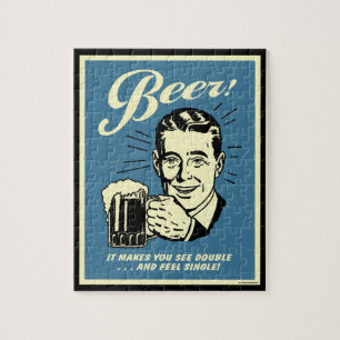 Beer: It Makes You See Double Jigsaw Puzzle