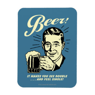 Beer: It Makes You See Double Magnet