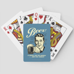 Beer: It Makes You See Double Playing Cards