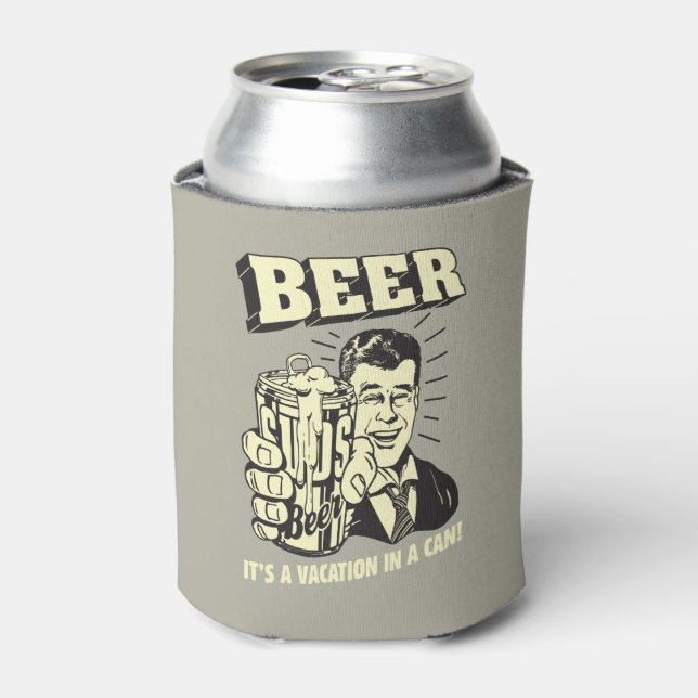 Beer: It's A Vacation In Can Cooler (Can Front)