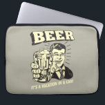 Beer: It's A Vacation In Can Laptop Sleeve<br><div class="desc">Welcome to RetroSpoofs. It's the ultimate collection of classic,  retro-style t-shirts that pokes fun at beer,  men,  women,  poker,  jobs and all the other bad things that make us feel so good!</div>