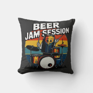 Beer Jam Session T-shirt - Fun Beer Graphic for Be Cushion