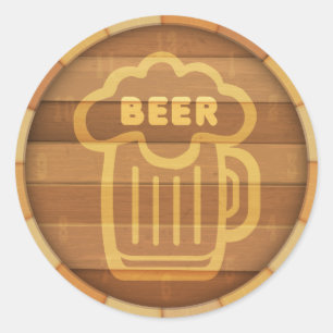 Beer Keg Classic Round Sticker
