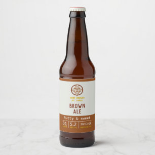 Beer label for Brown Ale bottle