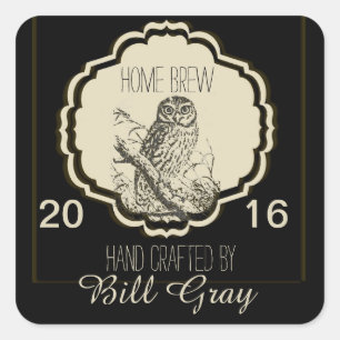 Beer Label Fully Customisable with Owl
