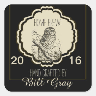 Beer Label Fully Customisable with Owl