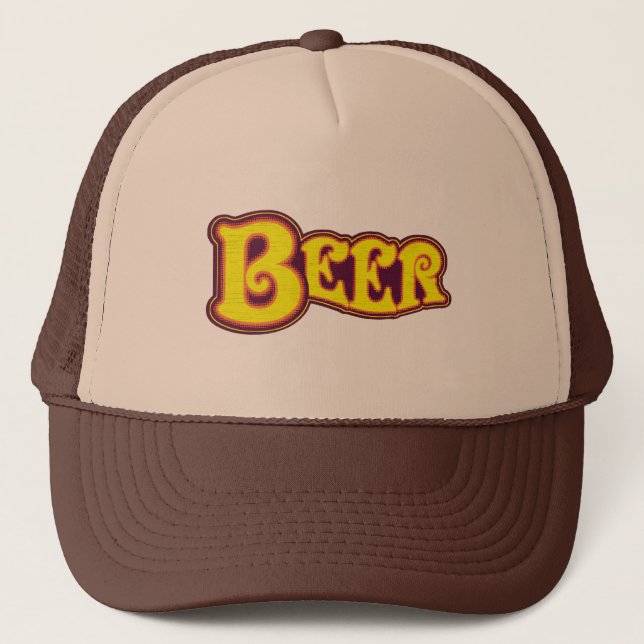 Beer Logo -  Yellow Trucker Hat (Front)