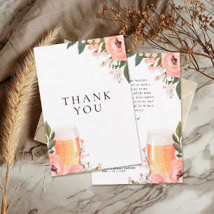 Beer Love is Brewing Bridal Shower Thank You Card