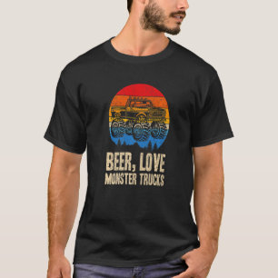 Beer Love Monster Trucks Clothe For Men And Women T-Shirt