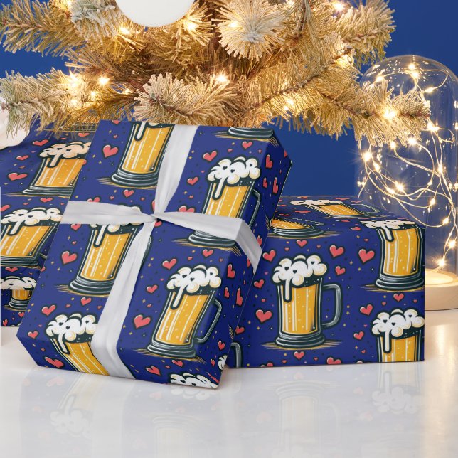 Beer Love Wrapping Paper (Holidays)