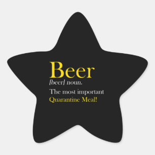Beer Lover   Beer The Most Important Meal Star Sticker