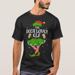 Beer Lover Elf Christmas Family Girls Women Elf Sq T-Shirt