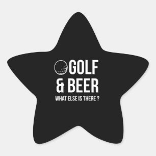 Beer Lover   Golf And Beer Star Sticker