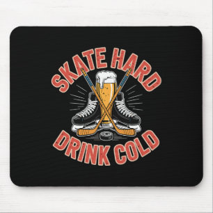 Beer Lover Ice Hockey Player Funny Hockey Tourname Mouse Pad