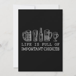 Beer Lover Important Choices Beer Holiday Card