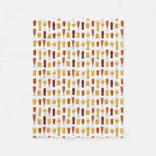 Beer Lover Print Fleece Blanket