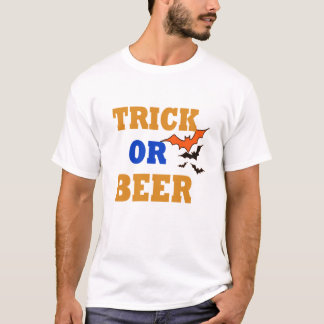 beer lover trick or treat funny halloween shirt