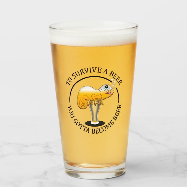 Beer Lover's Funny Quote - Beer Glass (Front Filled)