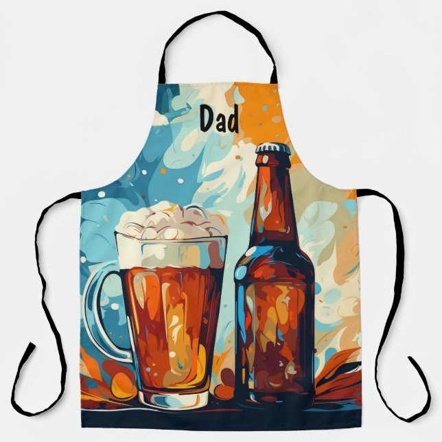 Beer Lovers Personalised BBQ Kitchen Apron (Front)