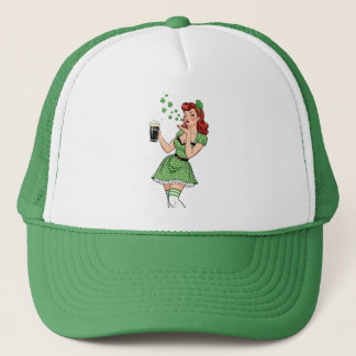 Beer Loving Irish Pin Up Trucker Hat