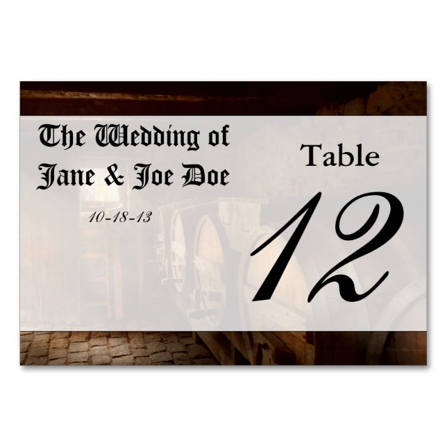 Beer Maker - The brewmasters basement Table Number (Back)