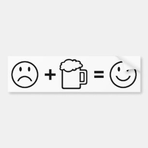 Beer makes me happy! bumper sticker