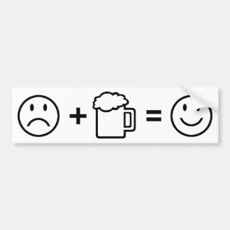 Beer makes me happy! bumper sticker