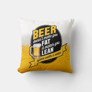 Beer Makes You Lean Cushion