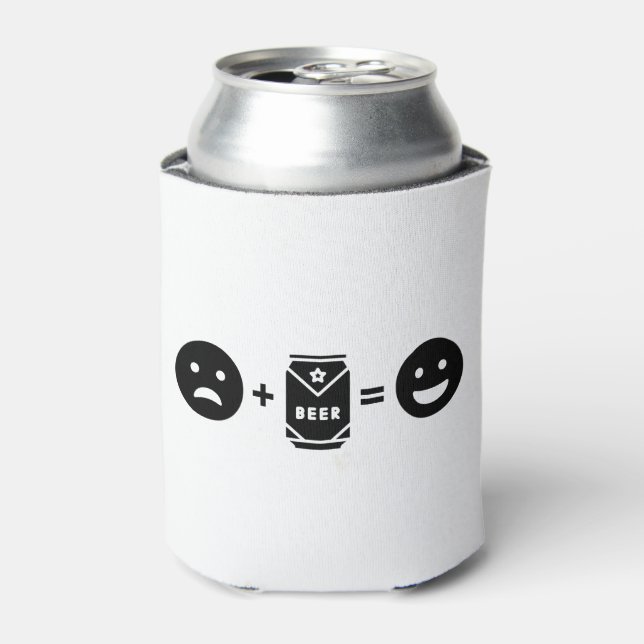 Beer Makes You Smile Can Cooler (Can Front)