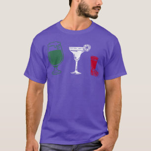 Beer Margarita Tequila Meican Flag Cinco De Mayo M T-Shirt
