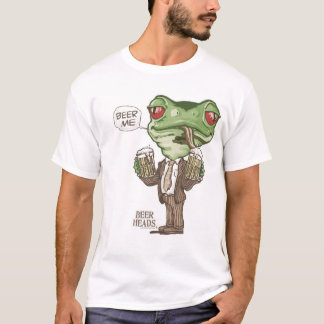 Beer Me Green Frog by Mudge Studios T-Shirt