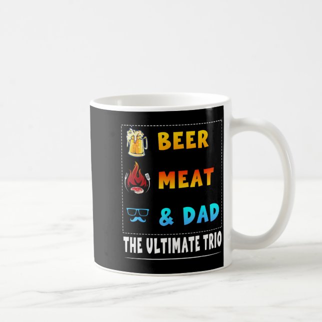 Beer Meat Dad Bbq Men Coffee Mug (Right)
