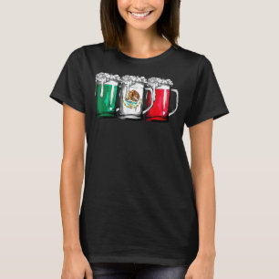 Beer Mexican Flag Cinco De Mayo Women Mexico T-Shirt