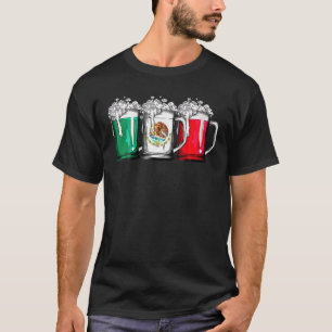 Beer Mexican Flag Funny Cinco De Mayo Women Mexico T-Shirt