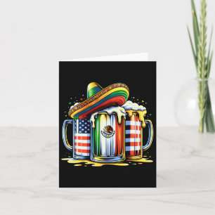 Beer Mexican Usa Flag Cinco De Mayo Drinking Party Card