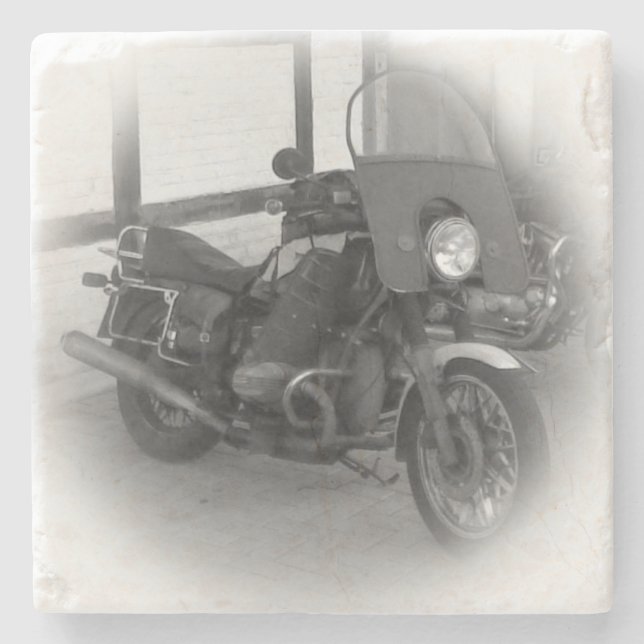 Beer Motorcycle Souvenir 2 Stone Coaster (Front)