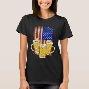 Beer Mug American Flag Craft Beer Beer  Brewer T-Shirt